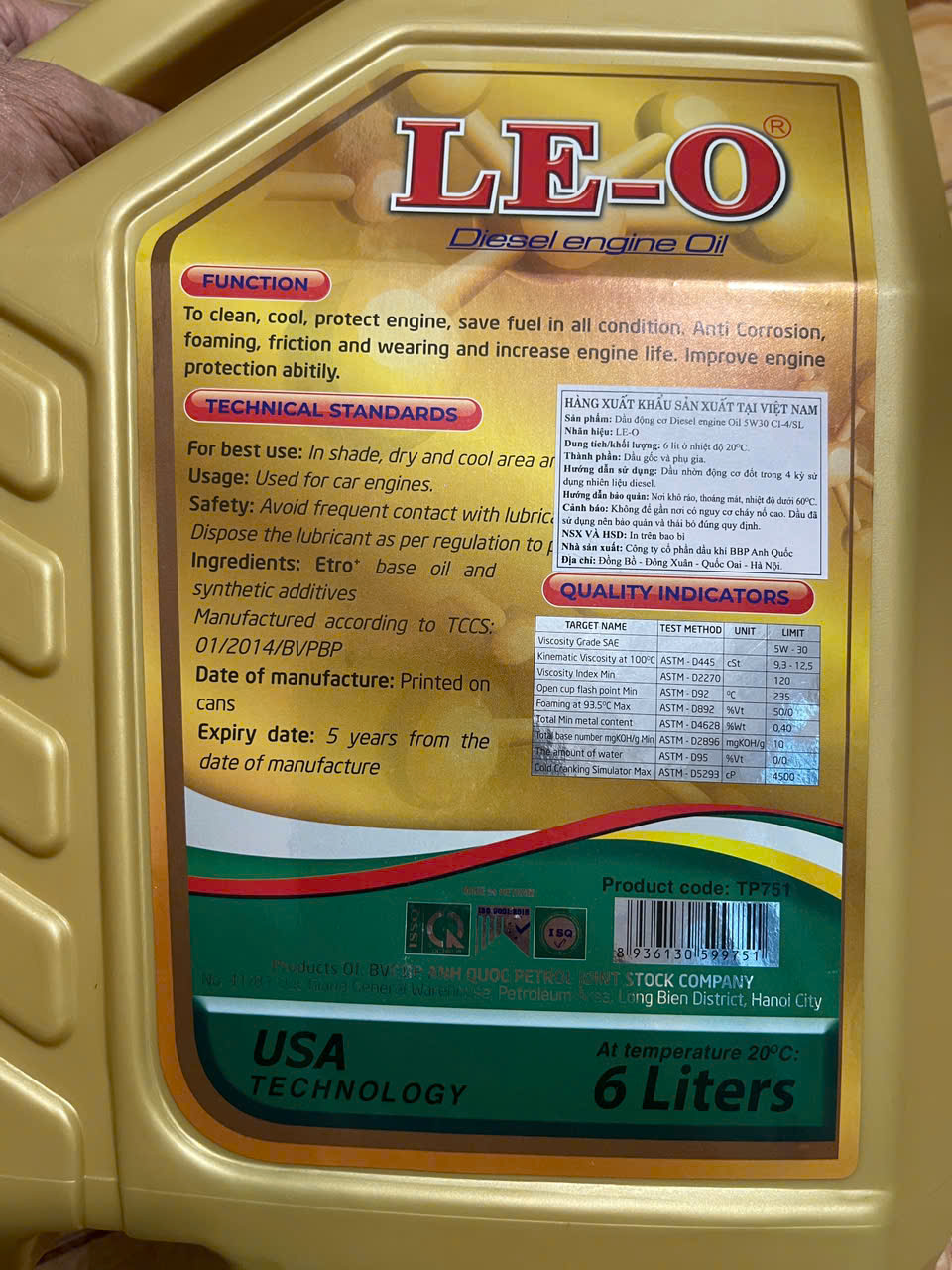 LE-O Diesel — thông số & hướng dẫn sử dụng
